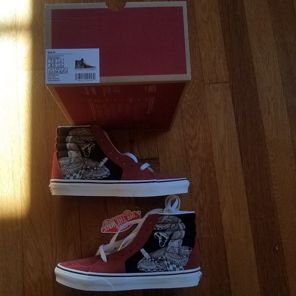 Vans Sk8 Hi New Top Desert Snake Chili Oil Skateboard Sneakers WOM 8.5 men 7 - Picture 1 of 8